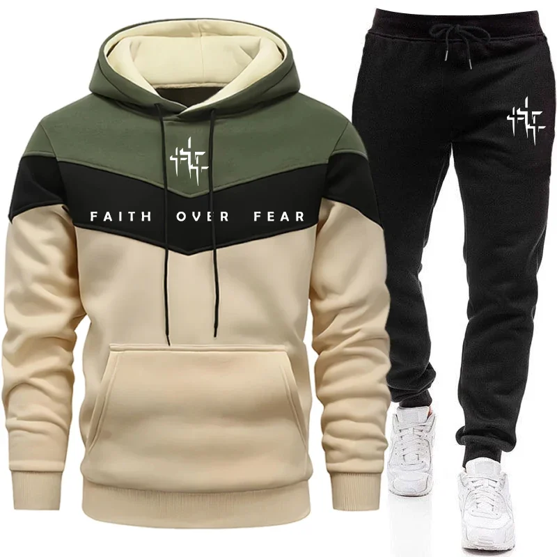 Men'S Fashion Trousers - Tuta da Uomo 'Faith Over Fear'