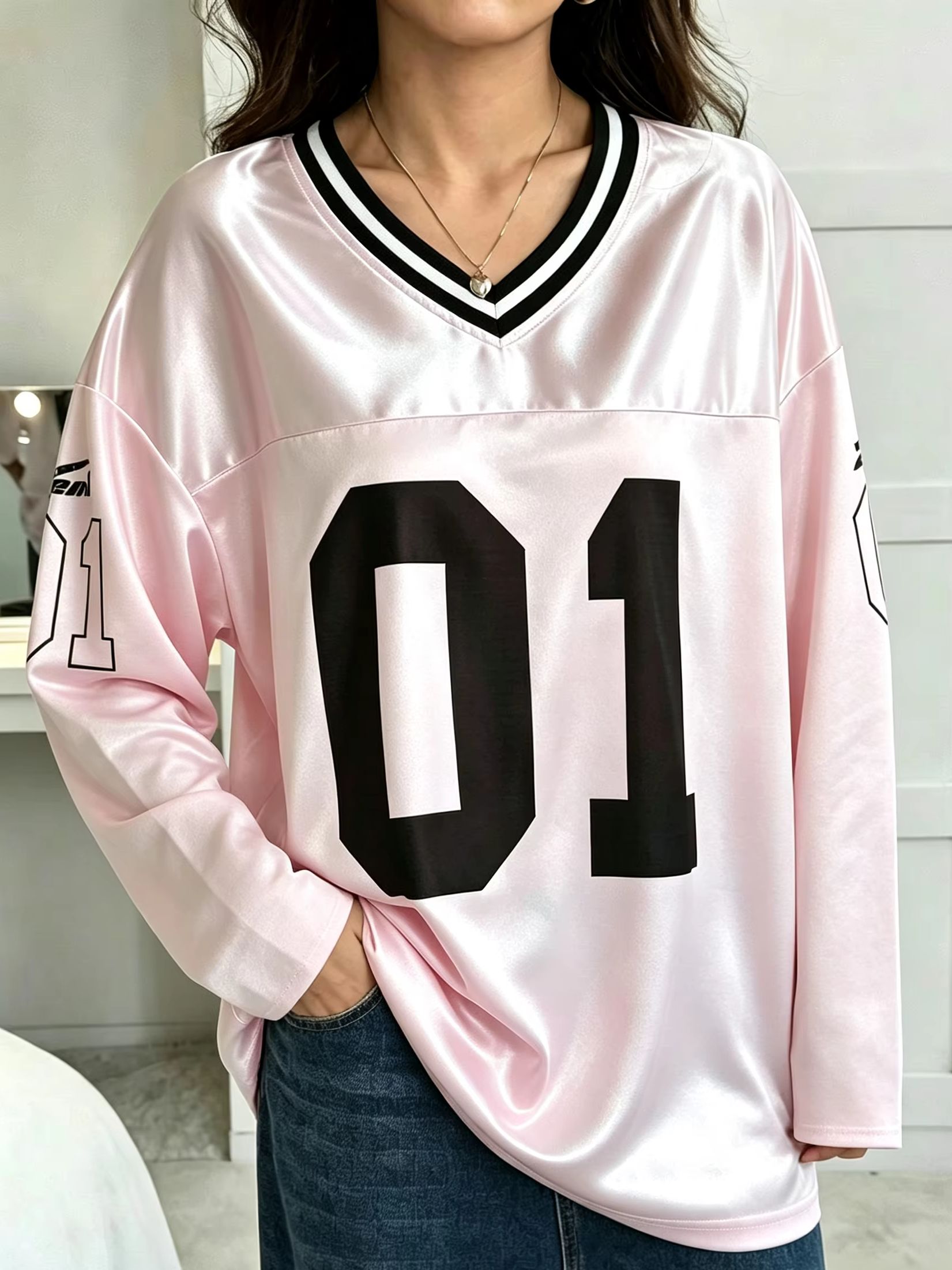 Men'S Fashion Tips - Maglietta a Maniche Lunghe Oversize Vintage