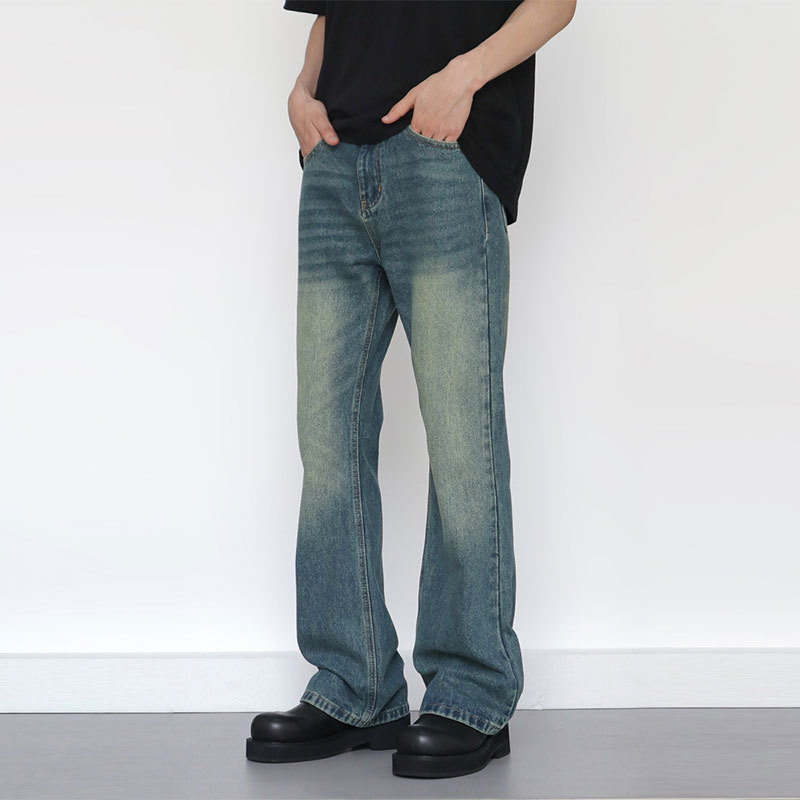 Men'S Fashion Jeans And Boots - Jeans da Uomo Vintage Stile Americano,