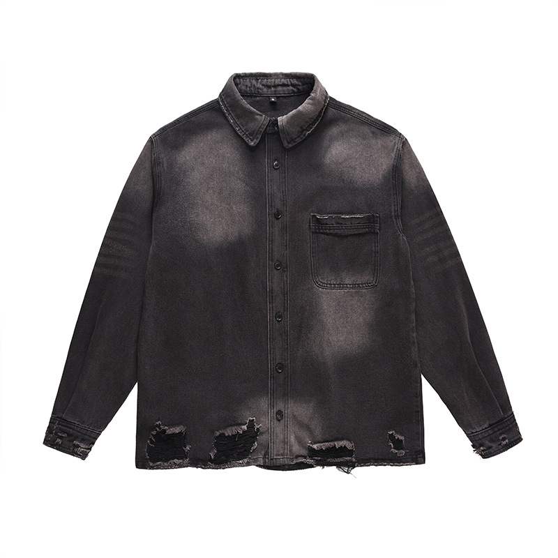 Denim Jacket Vintage - Giacca in Jeans Strappata da Uomo,