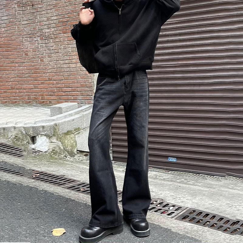 Men'S Fashion Jeans And Boots - Jeans da Uomo Neri a Tinta