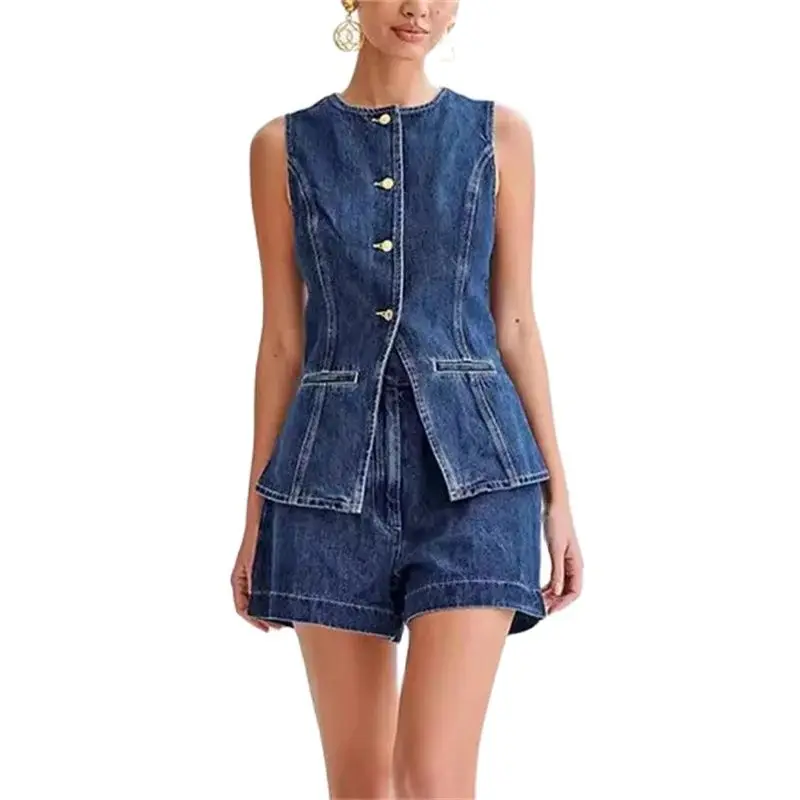 Denim Jacket Vintage - 2024 Vintage Casual Denim abiti indietro