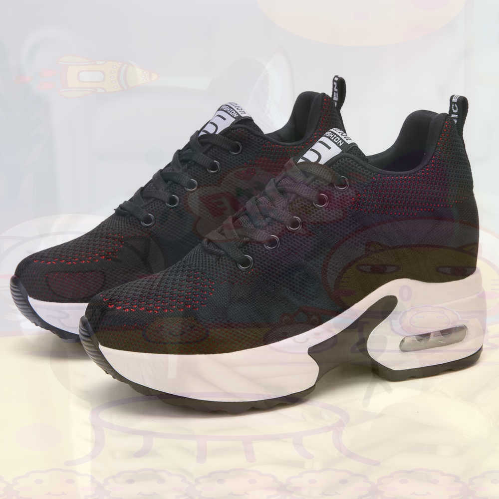 Men'S Fashion All Black Outfit - Rosso Taglia 36 Scarpe Donna Tennis