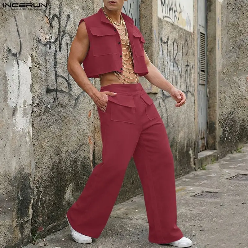 Mens Fashion Clothes - INCERUN Completi da Uomo: Top Corto