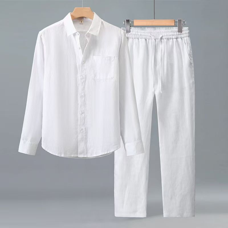Men'S Fashion Trousers - Completo (Camicia + Pantaloni) Moda Uomo
