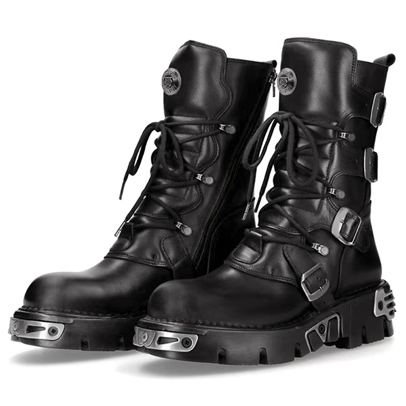 Men'S Fashion Footwear - stivali da moto alti punk gotici