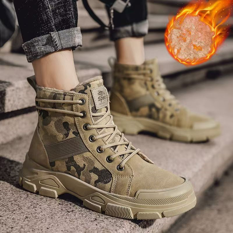 Men'S Fashion Jeans And Boots - Stivali da uomo con suola spessa