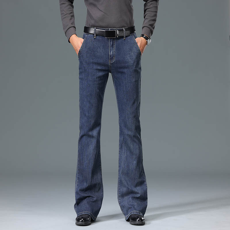 Men'S Fashion Jeans And Boots - Jeans a Zampa d'Elefante in Denim