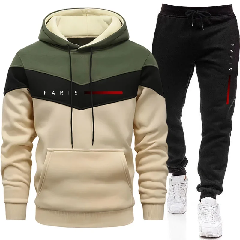 Men'S Fashion Trousers - Set di Felpe con Cappuccio da