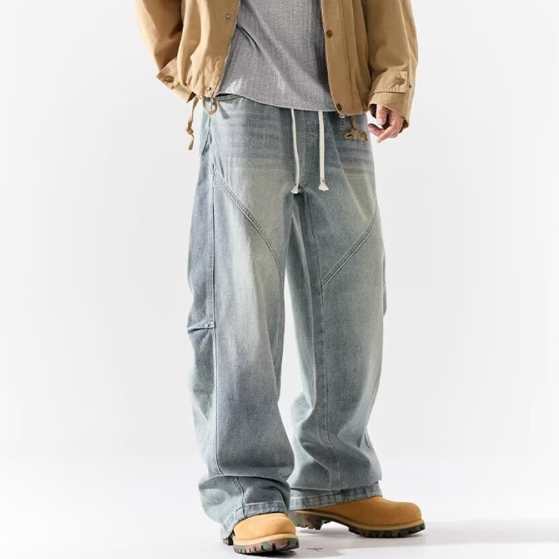 Men'S Fashion Jeans And Boots - Jeans Vintage da Uomo a Gamba