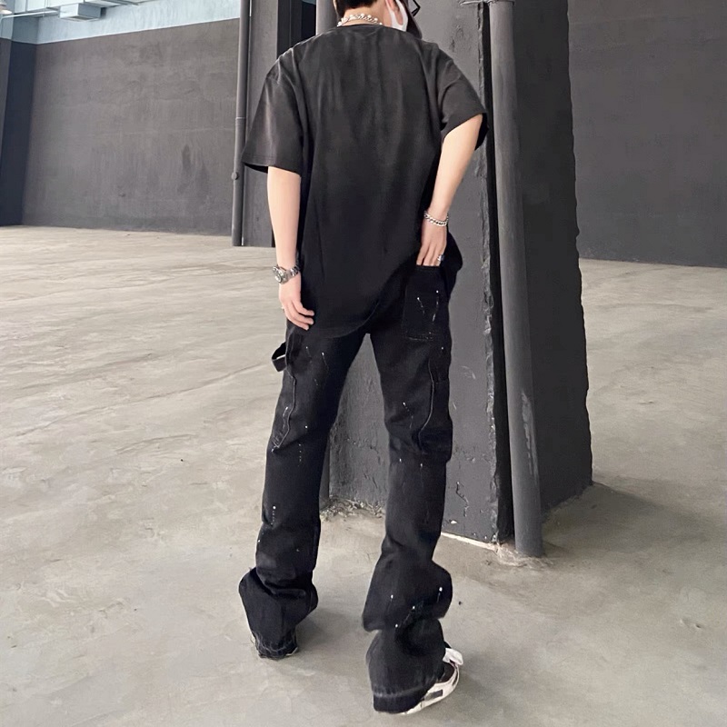 2025 Nuovo Graffiti Splash Ink - Men'S Fashion Jeans And Boots recensione e prezzo