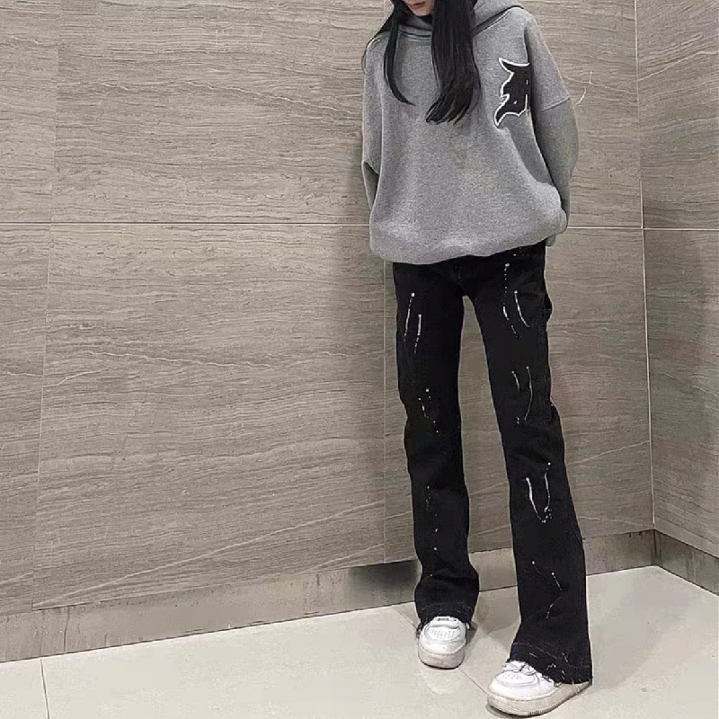 2025 Nuovo Graffiti Splash Ink - Men'S Fashion Jeans And Boots recensione e prezzo