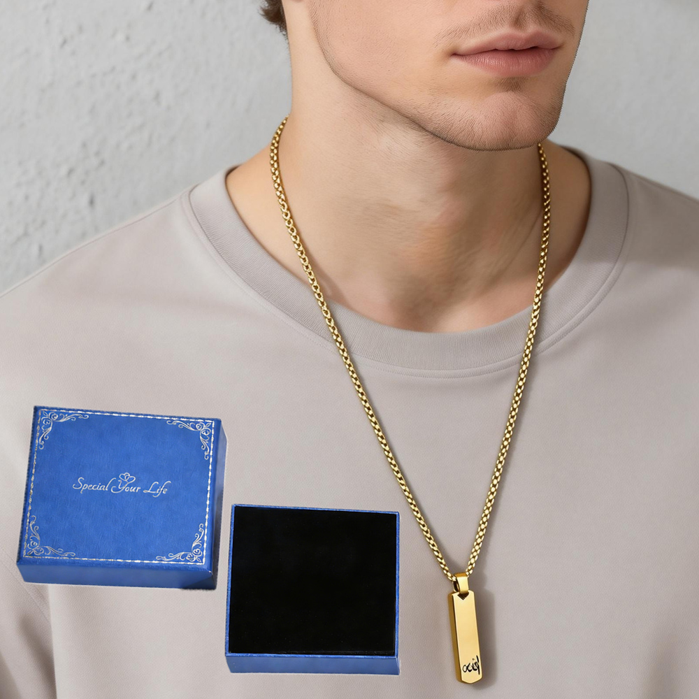Collana 3D a Barra, Design Sem - Men'S Fashion All Black Outfit recensione e prezzo
